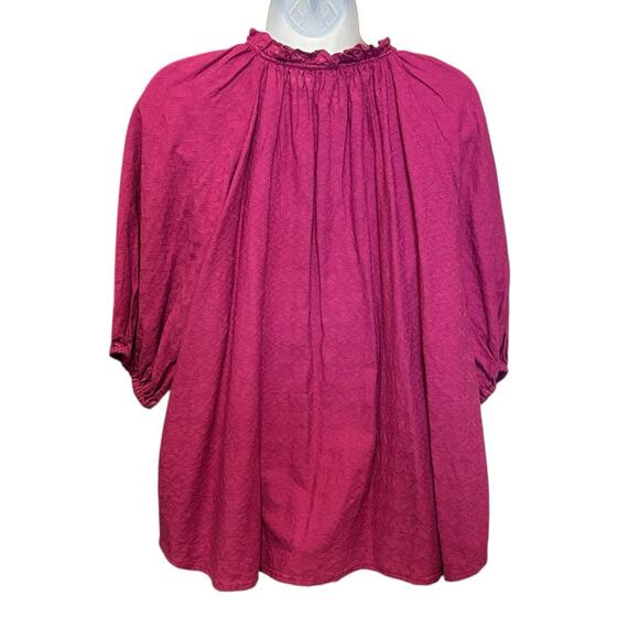Y2K Knox Rose Women Top‎ 2X Magenta Boho Cottagecore Peasant Whimsical Festival - Picture 3 of 10